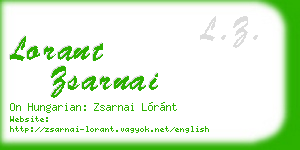 lorant zsarnai business card