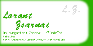 lorant zsarnai business card